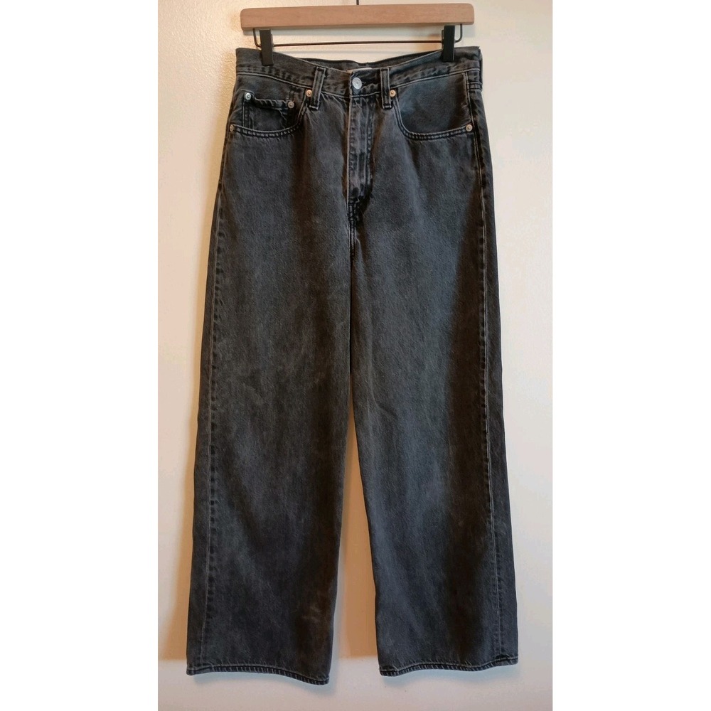 Levi's High Loose Women's Jeans Size 30 Black Wash High Rise Wide Leg